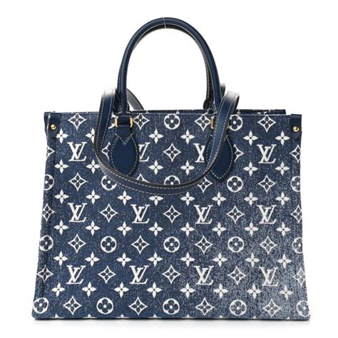 louis vuitton onthego monogram denim.